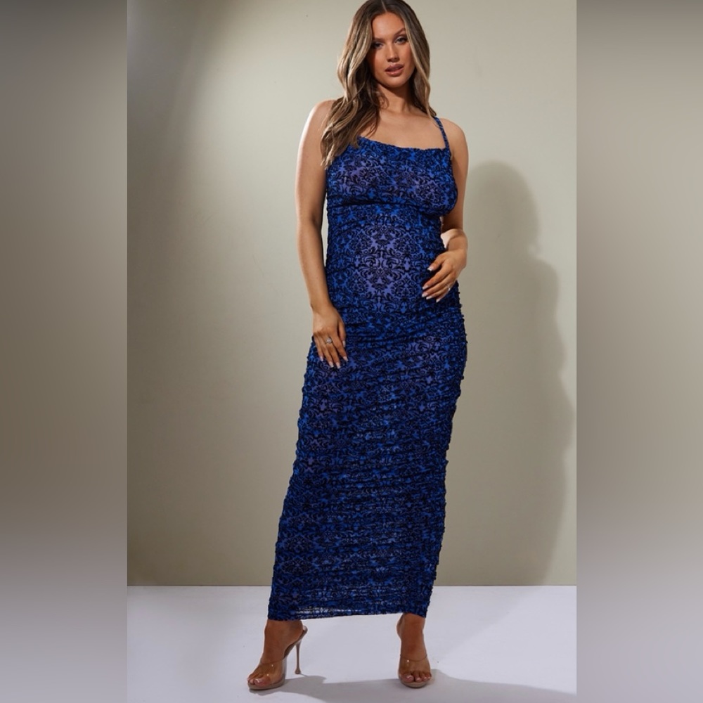 Maternity Dress Ruched Cowl neck